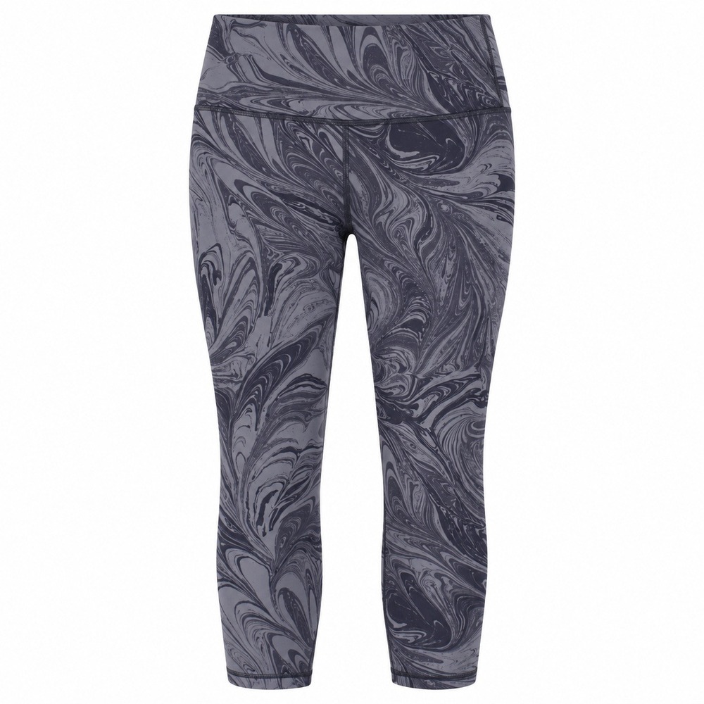 Athleta Transcend 7/8 Tight Leggings Grey Marble Swirl High Rise Yoga Pants